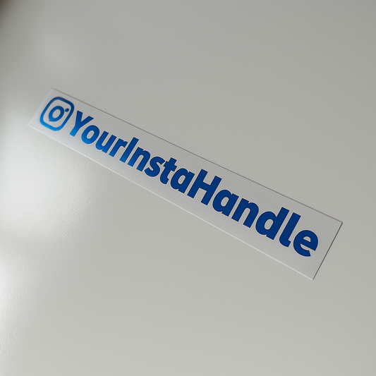 Instagram Handle - Metallic Blue