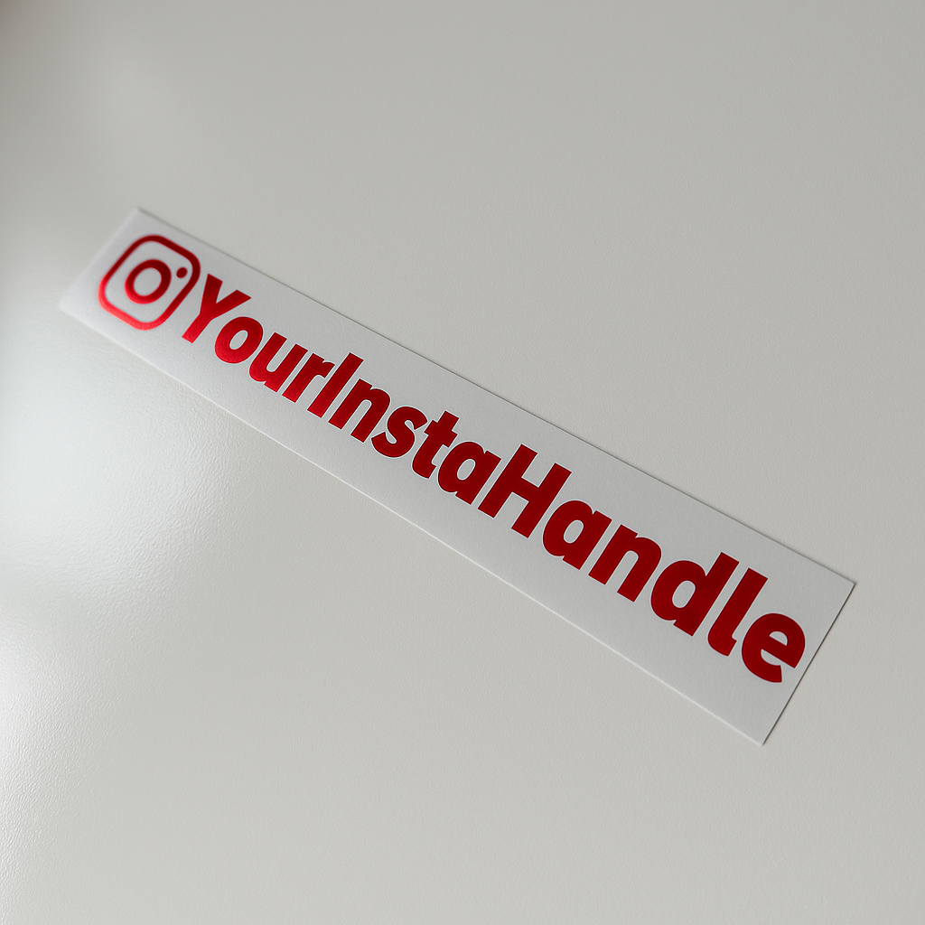 Instagram Handle - Metallic Red