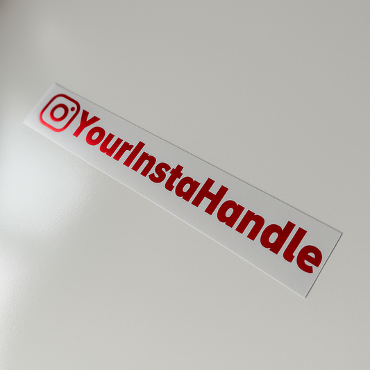 Instagram Handle - Metallic Red