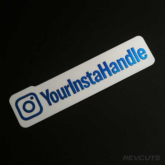 Instagram Handle - Metallic Blue
