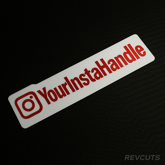 Instagram Handle - Metallic Red